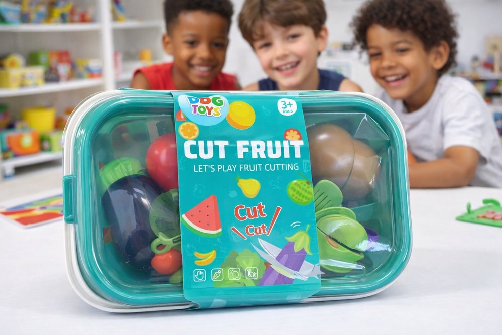 Kit Frutas De Brinquedo Infantil Com Velcro e Utensílios — foto 1