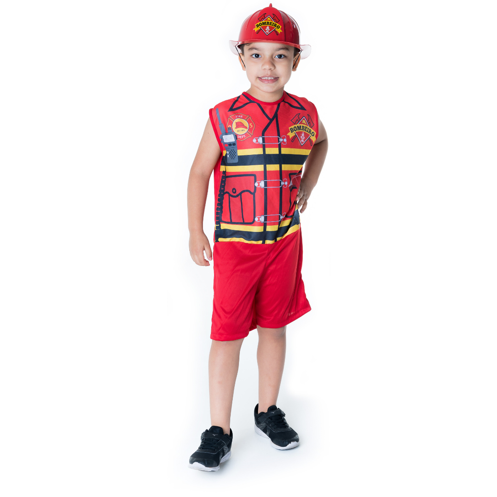 Kit Infantil Fantasia Bombeiro - M — foto 1