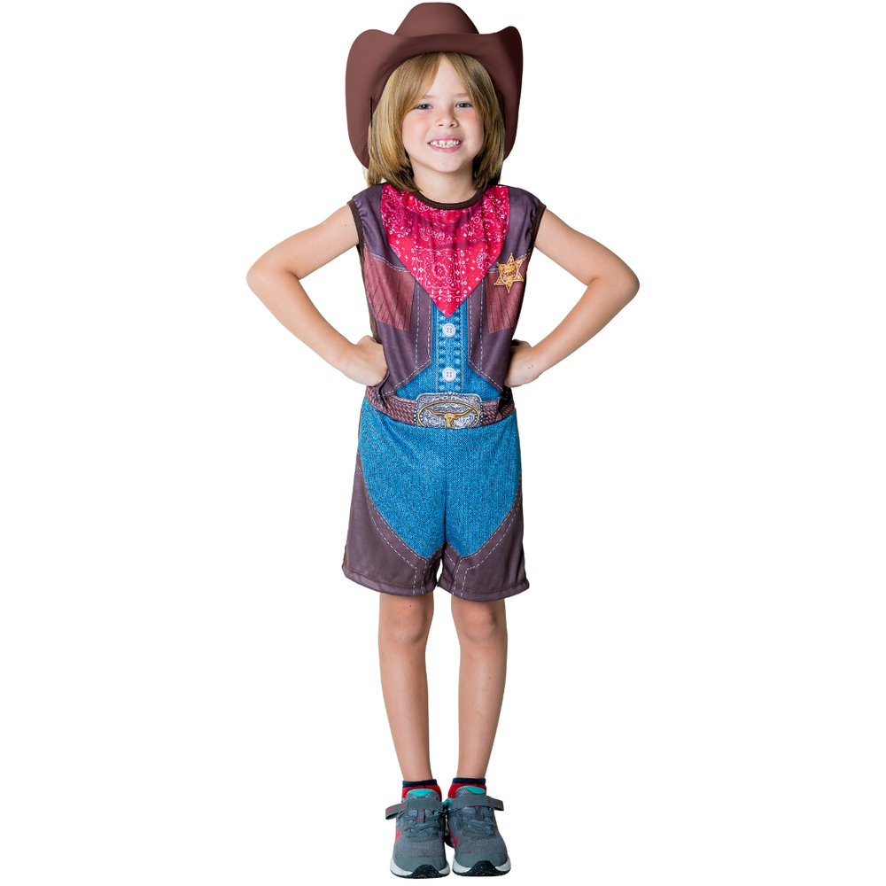 Kit Infantil Fantasia Cowboy com Chapéu - M — foto 1