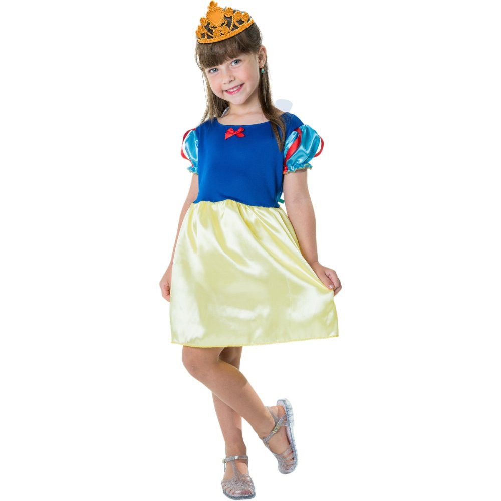 Kit Infantil Fantasia Princesa Azul e Amarela - G — foto 1