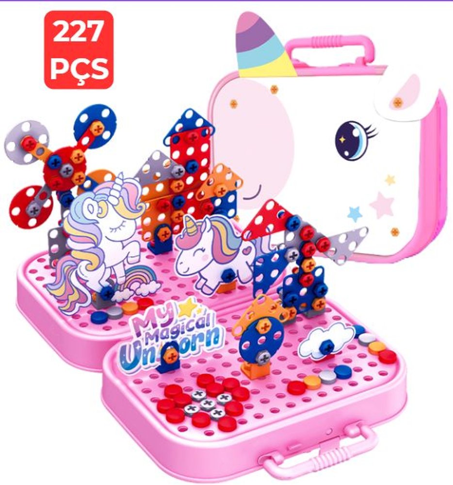 Kit Maleta Educativa de Montagem Unicórnio — foto 1