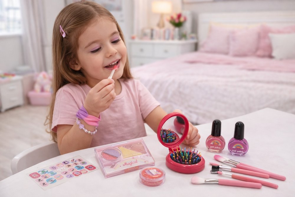 Kit Maquiagem e Cabelo com Pincéis