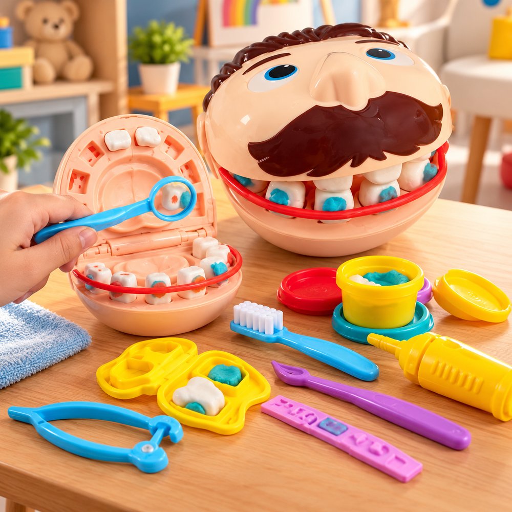 Kit Massinha Dentista com 14 Peças