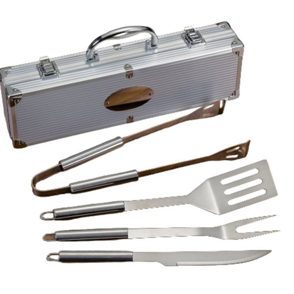 Kit Churrasco Top Rio 4 Utensílios Inox com Maleta — foto 1