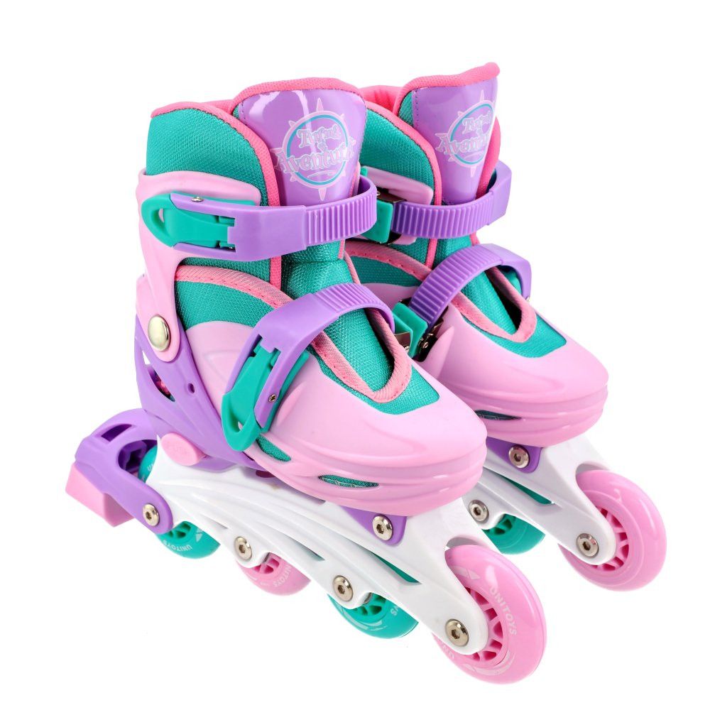 Kit Patins com Acessórios de Segurança Rosa Claro - Tam. 30-33 — foto 1
