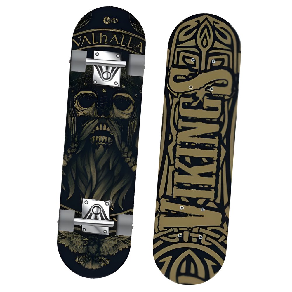 Kit Skate Viking Marrom 78 cm com Capacete, Joelheiras e Cotoveleiras de Proteção — foto 1