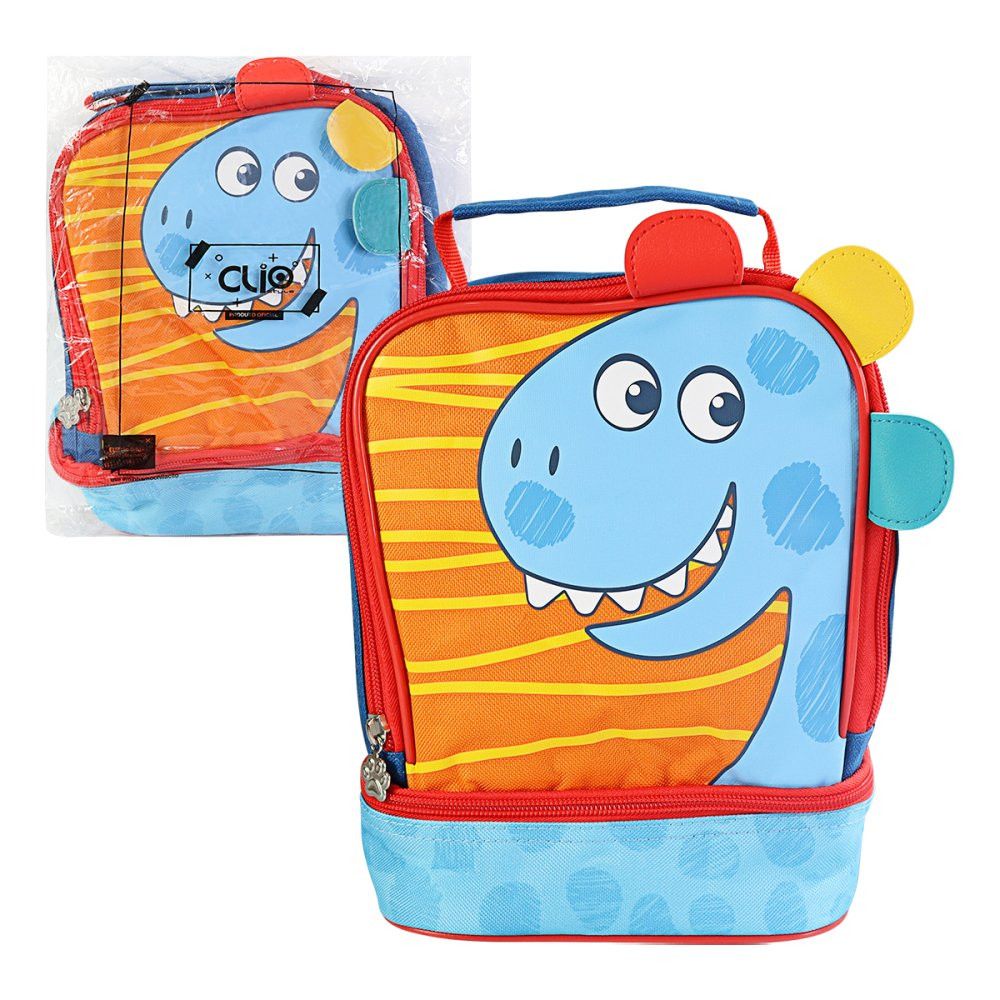 Lancheira Escolar Infantil Clio Pets Dino Azul 6 Litros