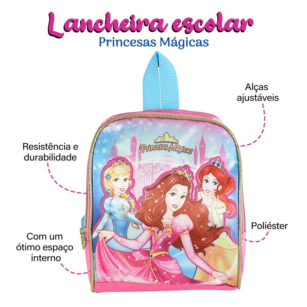 Lancheira Escolar Princesas Mágicas — foto 1