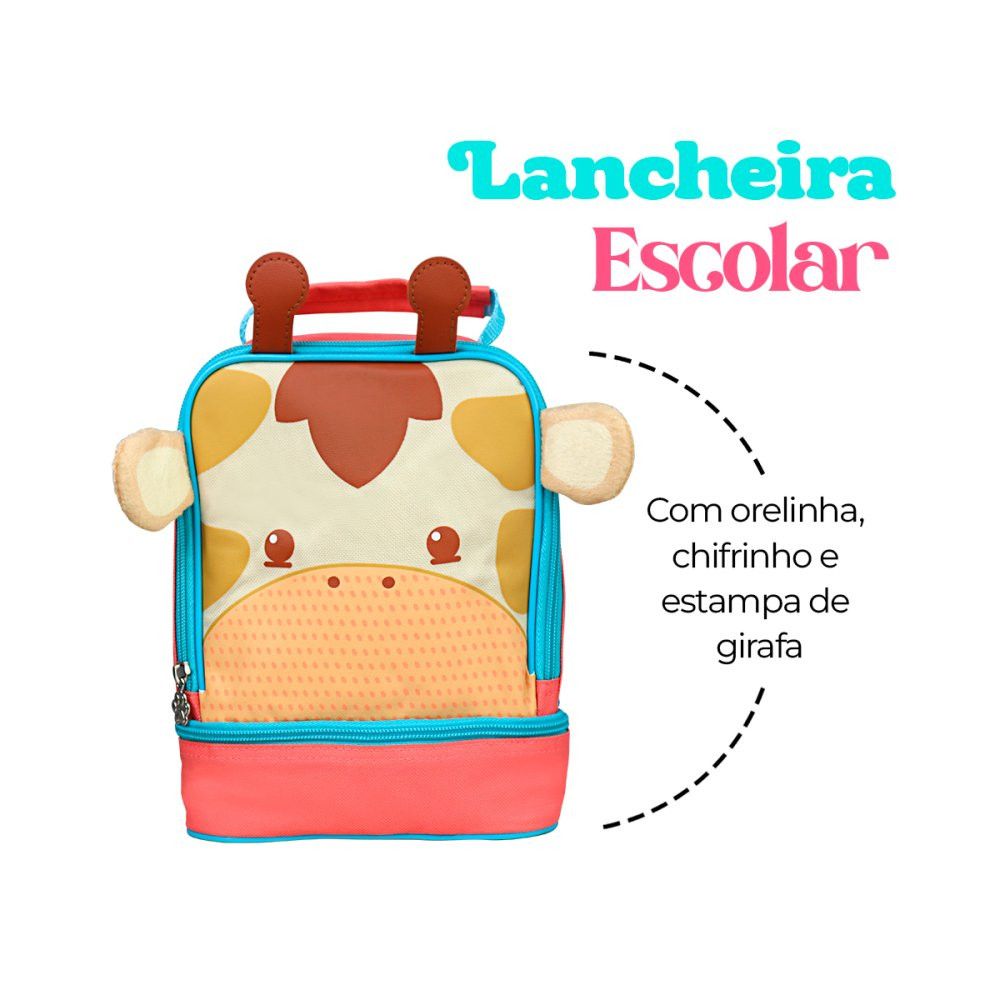 Lancheira Térmica Infantil Clio Pets Girafa 5,5 Litros