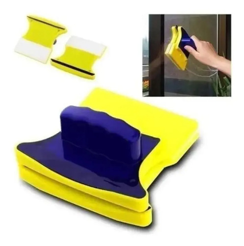 Limpador de Vidro Magnético Dupla Face com Rodo para Janelas