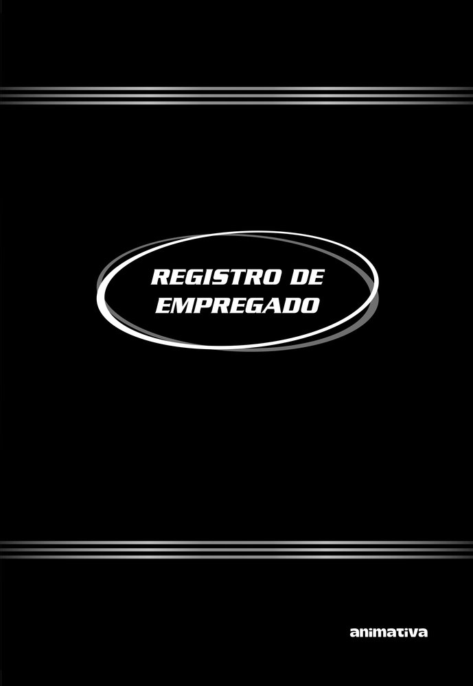 Livro Registro de Empregado 100 Folhas - Preta — foto 1