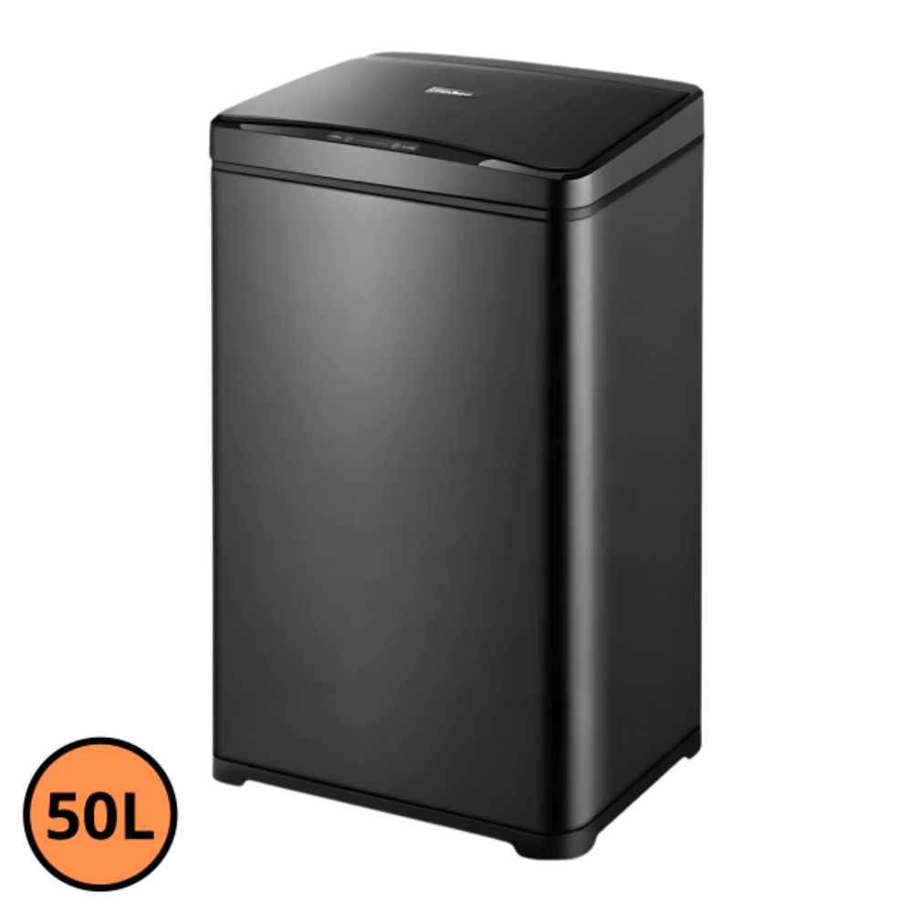 Lixeira Automática Globalmix Preta 50 Litros com Sensor — foto 1