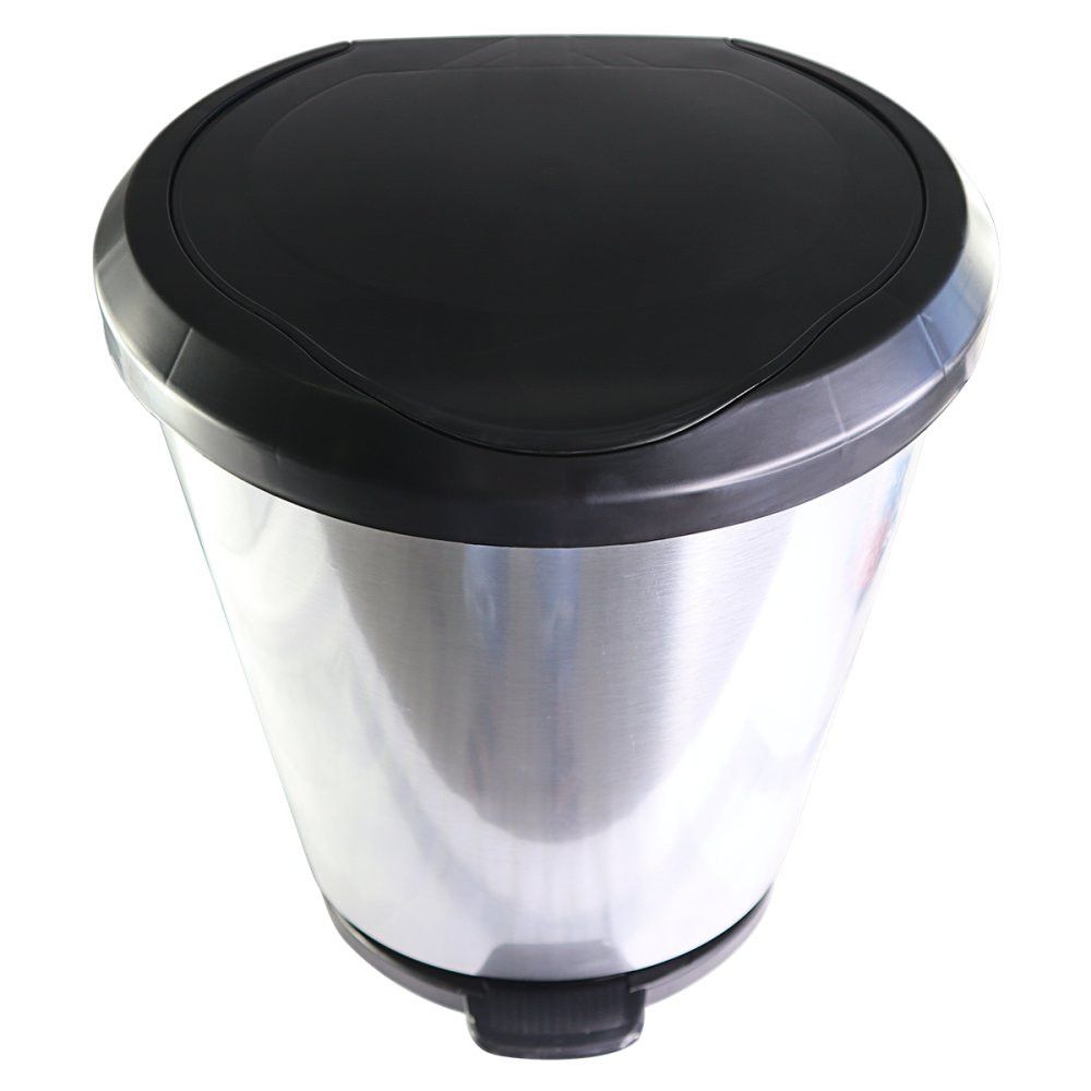Lixeira Arqplast Label Prata 10 Litros com Pedal — foto 1