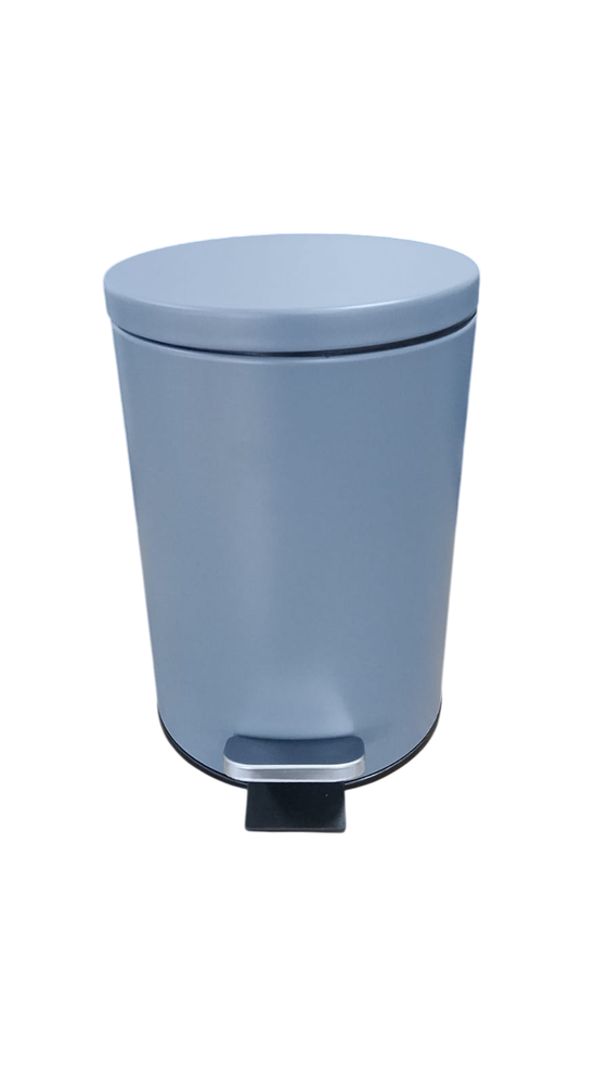 Lixeira Redonda com Pedal Multiuso Aço 3 litros - Cinza Matte
