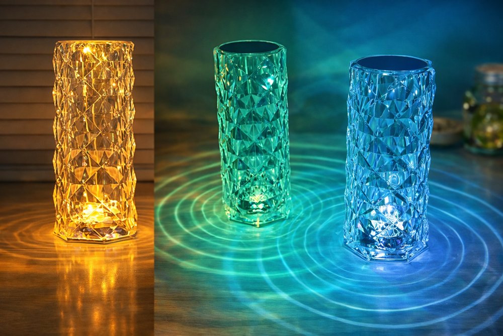 Luminária LED Cristal Top Rio Multicor USB 21cm — foto 1