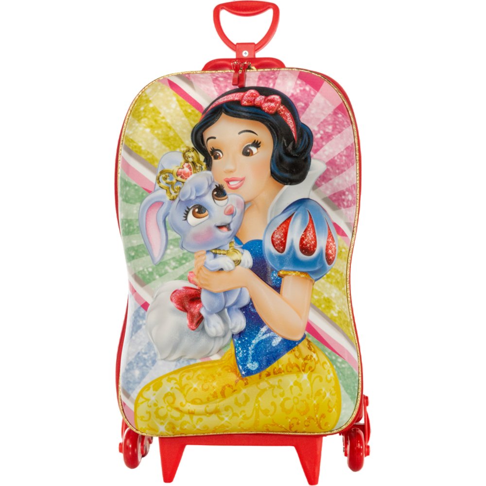 Mala Infantil Branca de Neve 3D com Rodinhas - Multicolorida — foto 1