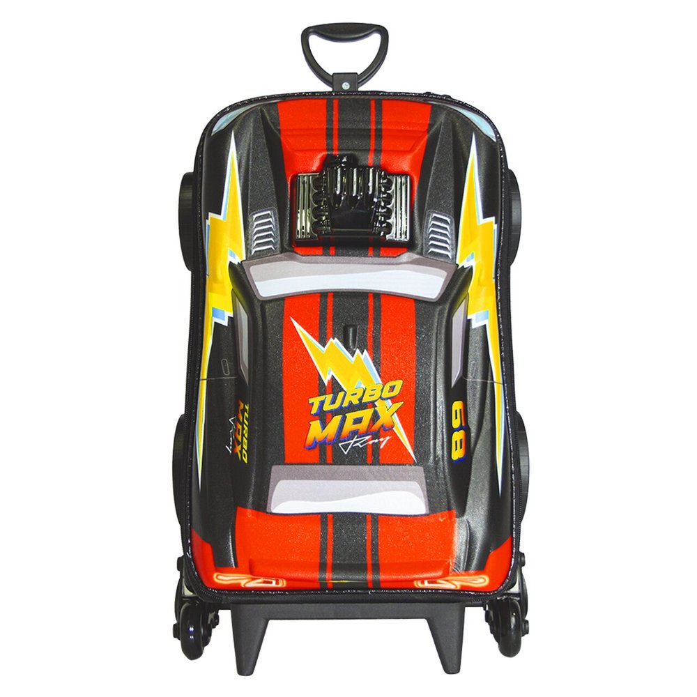 Mala Infantil Turbo Max 3D com Rodinhas - Preta