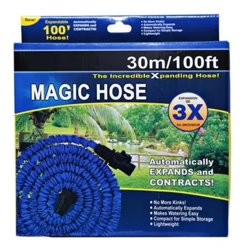 Mangueira Flexível 30 m Azul com Gatilho 7 Jatos Anti Torção