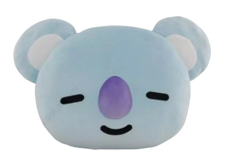 Almofada Manta Miniso BT21 Azul Claro com Manta Lilás — foto 1