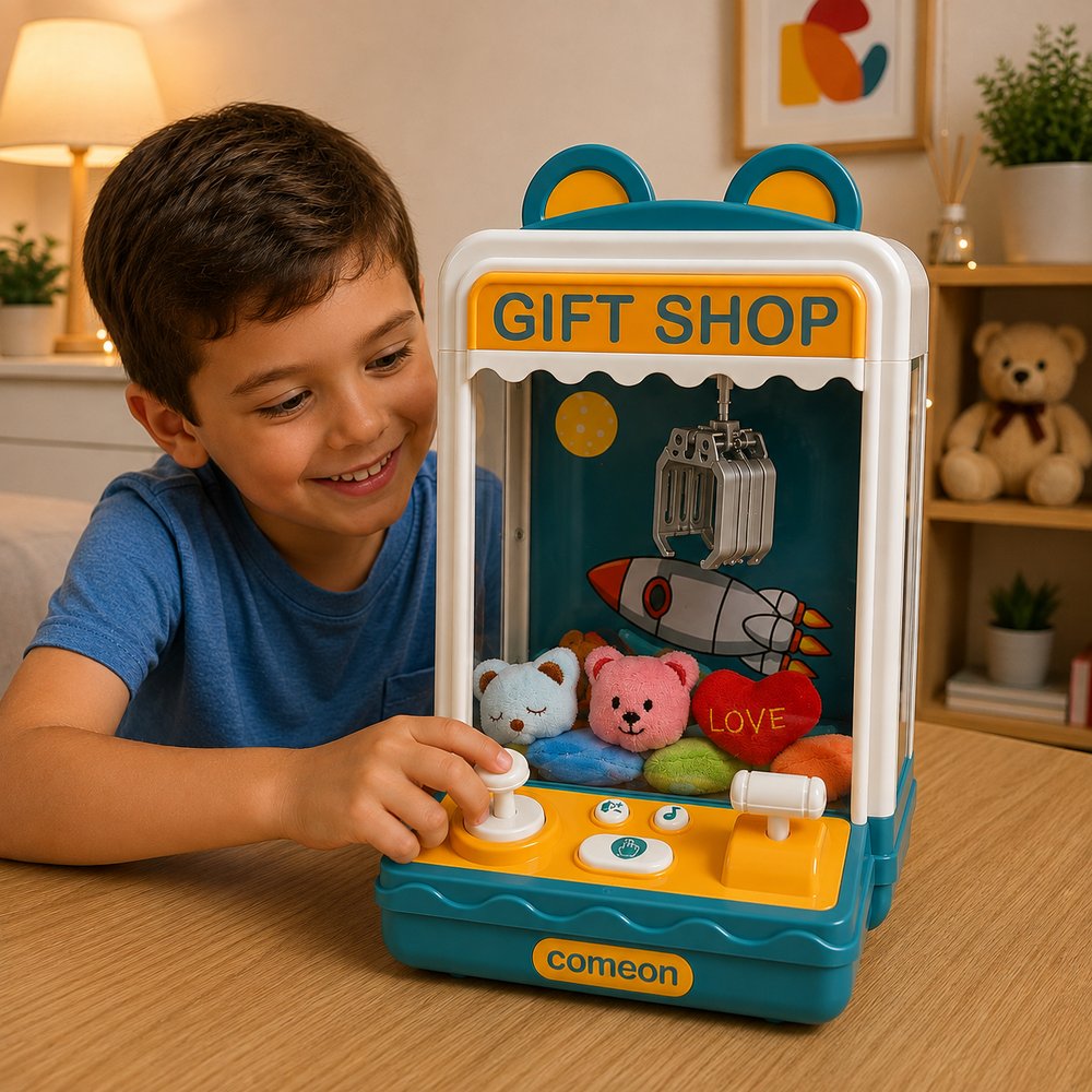Máquina de Pegar Brinquedos Garra Infantil com Luz e Música - verde — foto 1