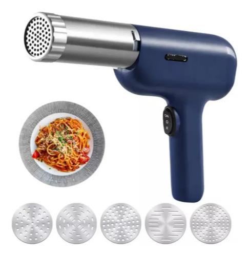 Máquina Elétrica para Fazer Macarrão Portátil Azul