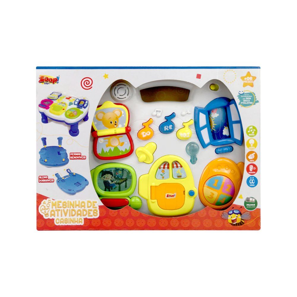 Mesinha de Atividades Bebê Zoop Toys Casinha Luz e Som — foto 1