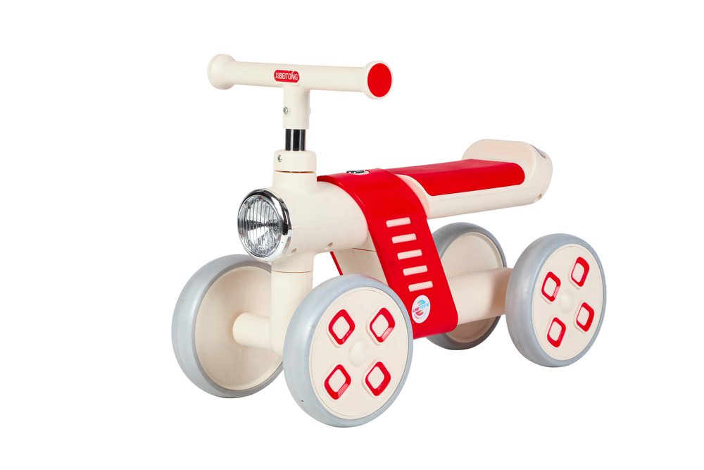 Mini Bike Infantil de Equilíbrio 4 Rodas - Vermelha