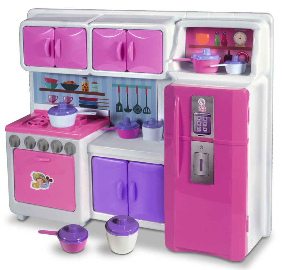 Mini Cozinha Fogão Geladeira e Armário — foto 1