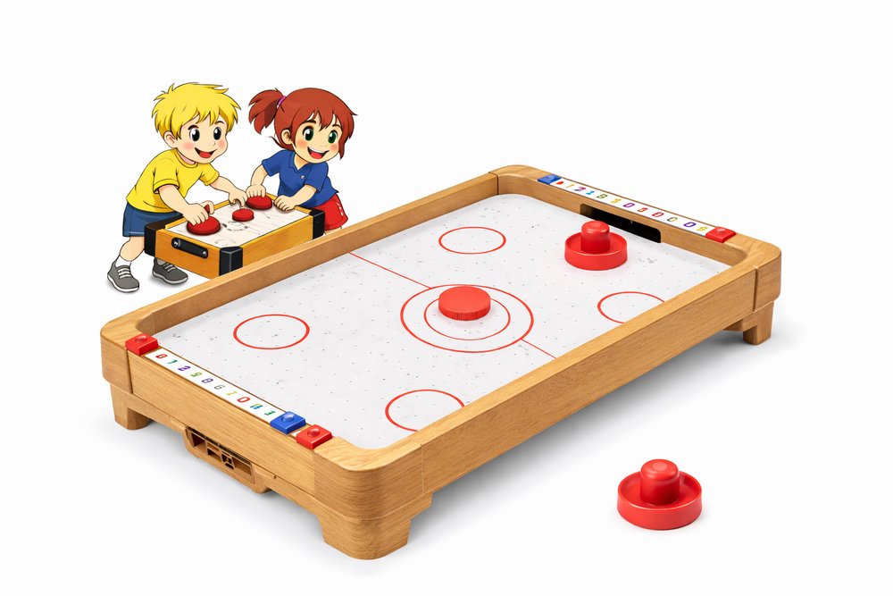 Mini Hockey Mesa Infantil Jogo Air Game Ventilador Elétrico — foto 1