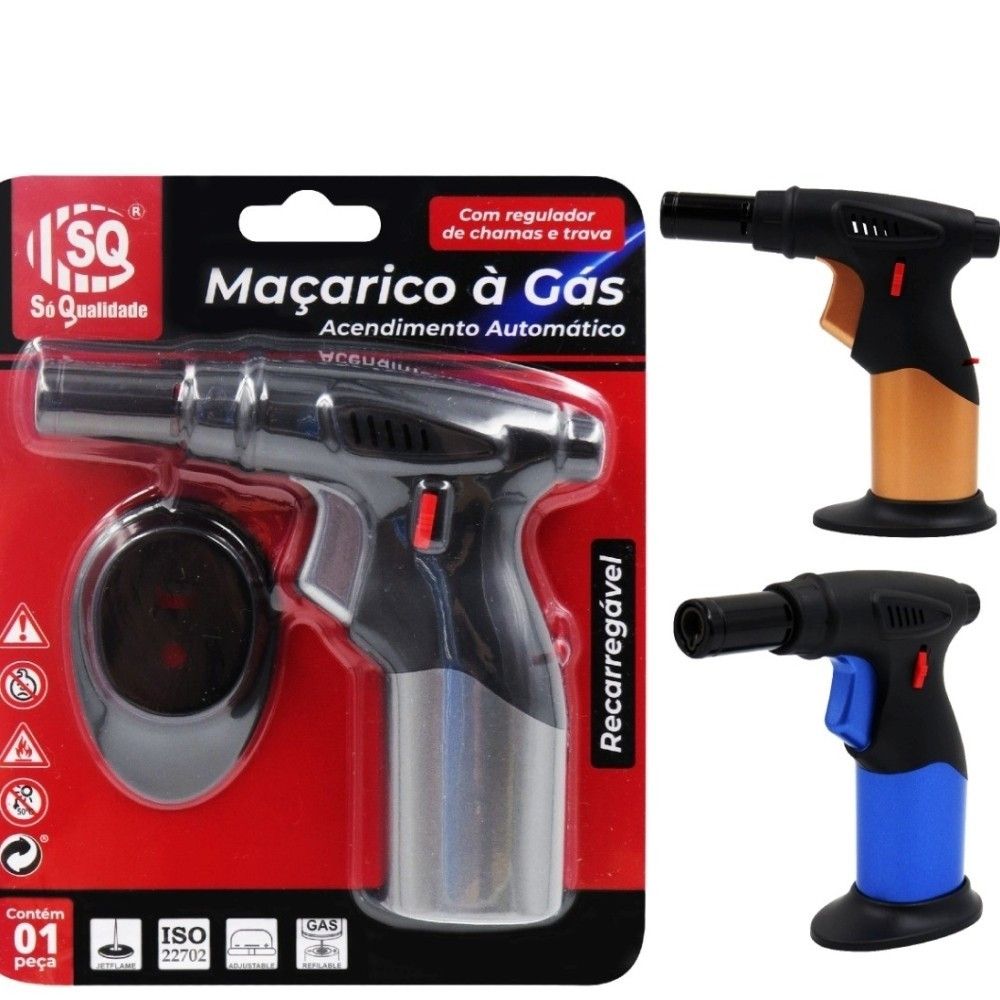 Mini Maçarico SQ Recarregável Acendimento Automático — foto 1