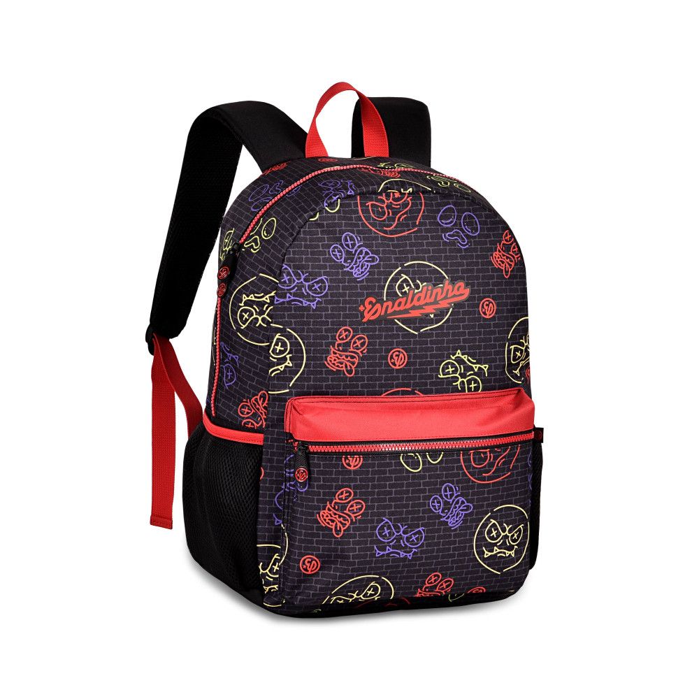 Mochila Escolar Clio Enaldinho Cinza 18 Litros