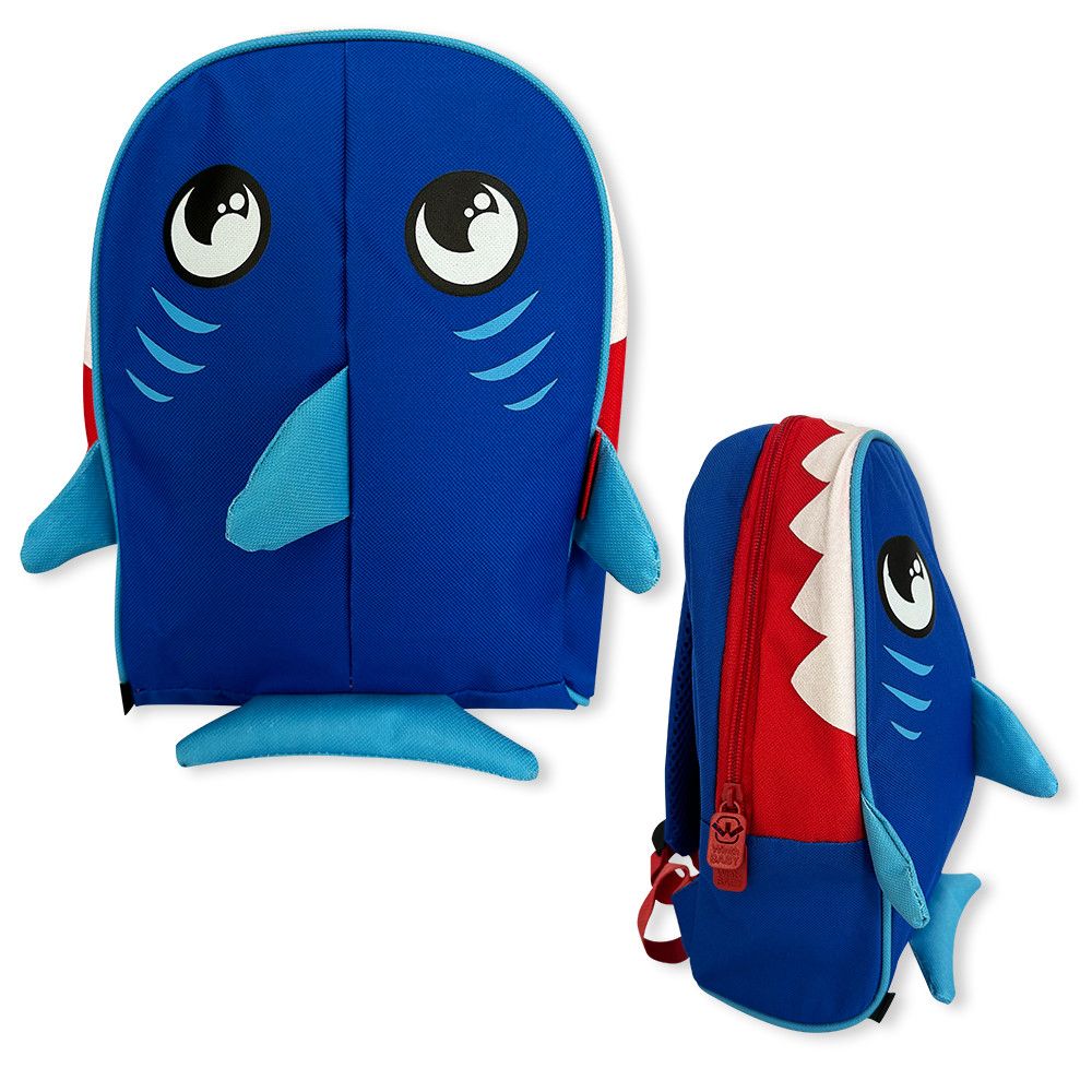 Mochila Infantil Wincy Tubarão Azul 3D 7 Litros