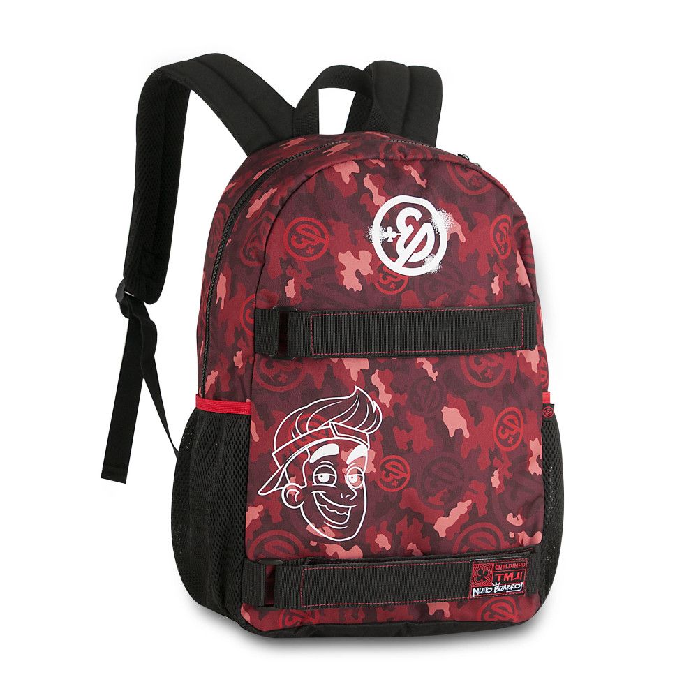 Mochila Escolar Clio Enaldinho Vermelha 24 Litros
