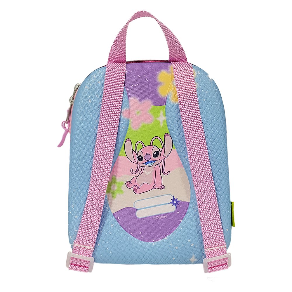 Mochila Infantil Angel Stitch Azul Claro Tamanho P
