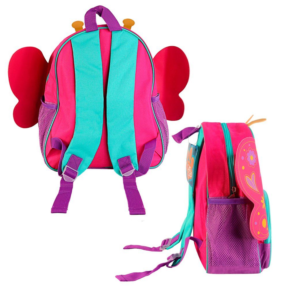 Mochila Infantil Clio Pets Borboleta Rosa com Asas 3D