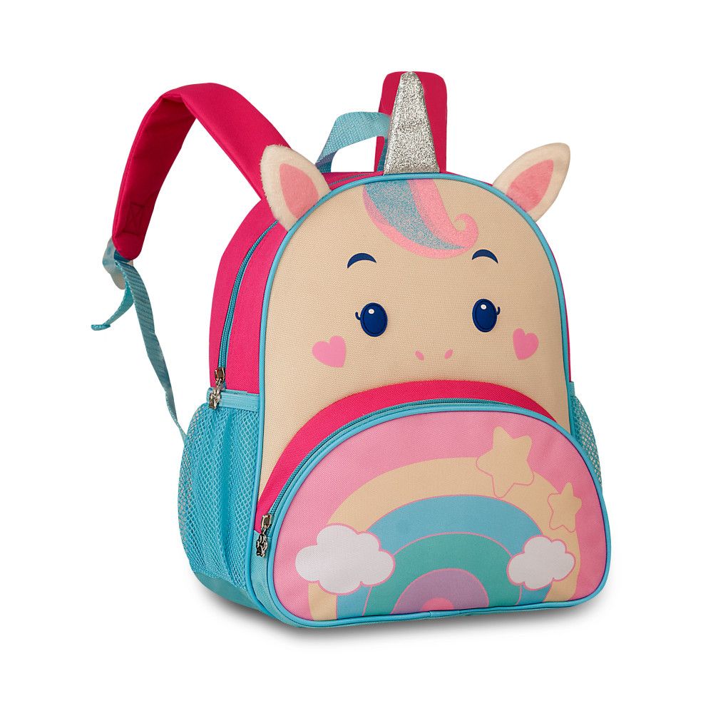 Mochila Infantil Clio Pets Unicórnio Rosa 3D 17 Litros
