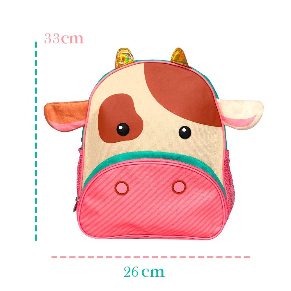Mochila Infantil Clio Pets Vaquinha 17 Litros de Costas