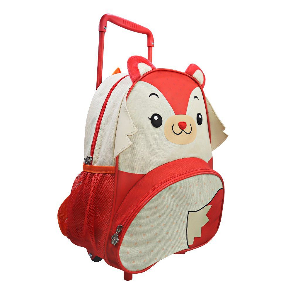Mochila Infantil de Rodinhas Clio Pets Raposa 17 Litros