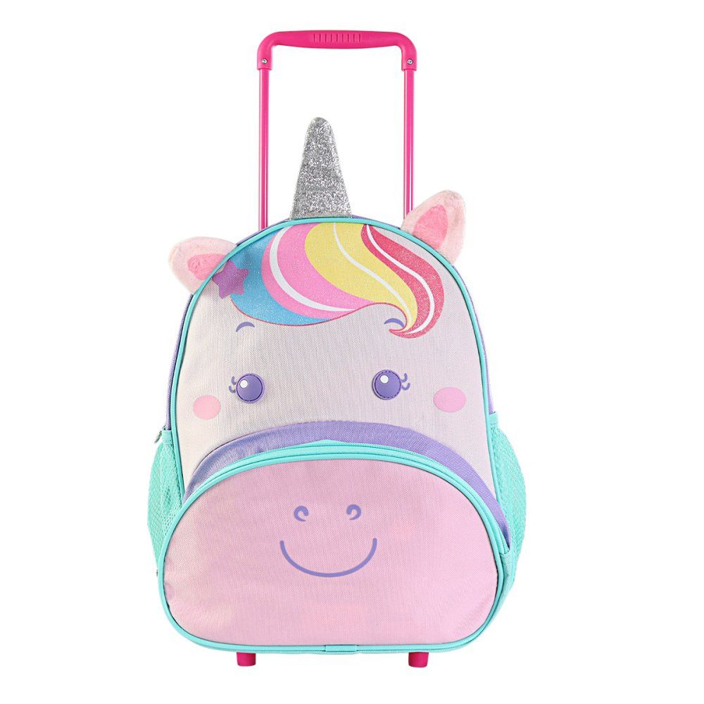 Mochila Infantil Com Rodinhas Unicornio - Roxo — foto 1