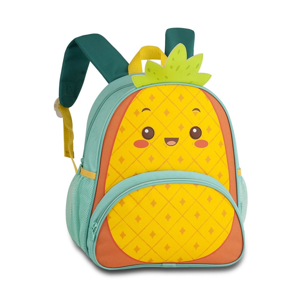 Mochila Infantil Clio Abacaxi com Coroa 3D de Costas