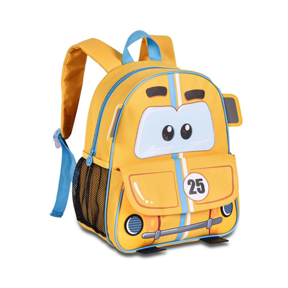 Mochila Infantil Escolar Passeio Costas Carros Amarela — foto 1
