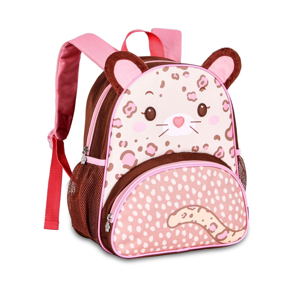 Mochila Infantil Clio Oncinha com Orelhas de Pelúcia 3D