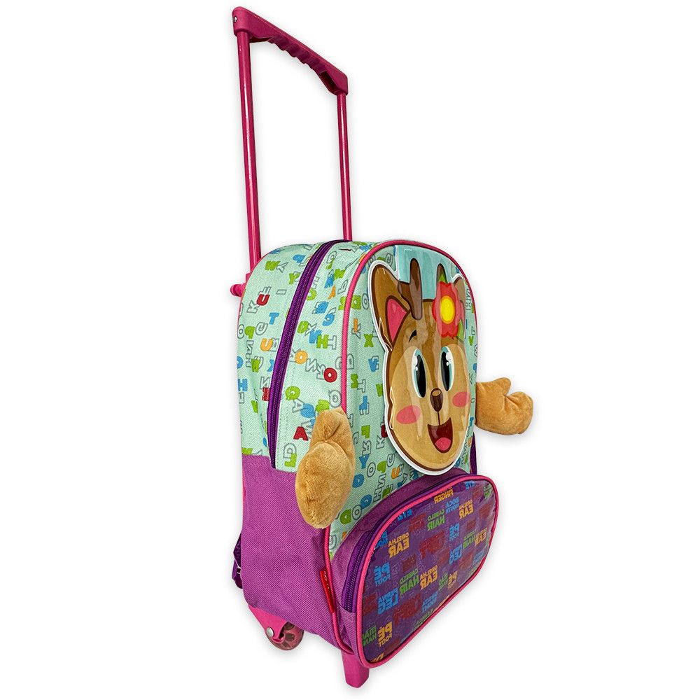 Mochila Infantil Escolar Rena Rodinha Rosa — foto 1