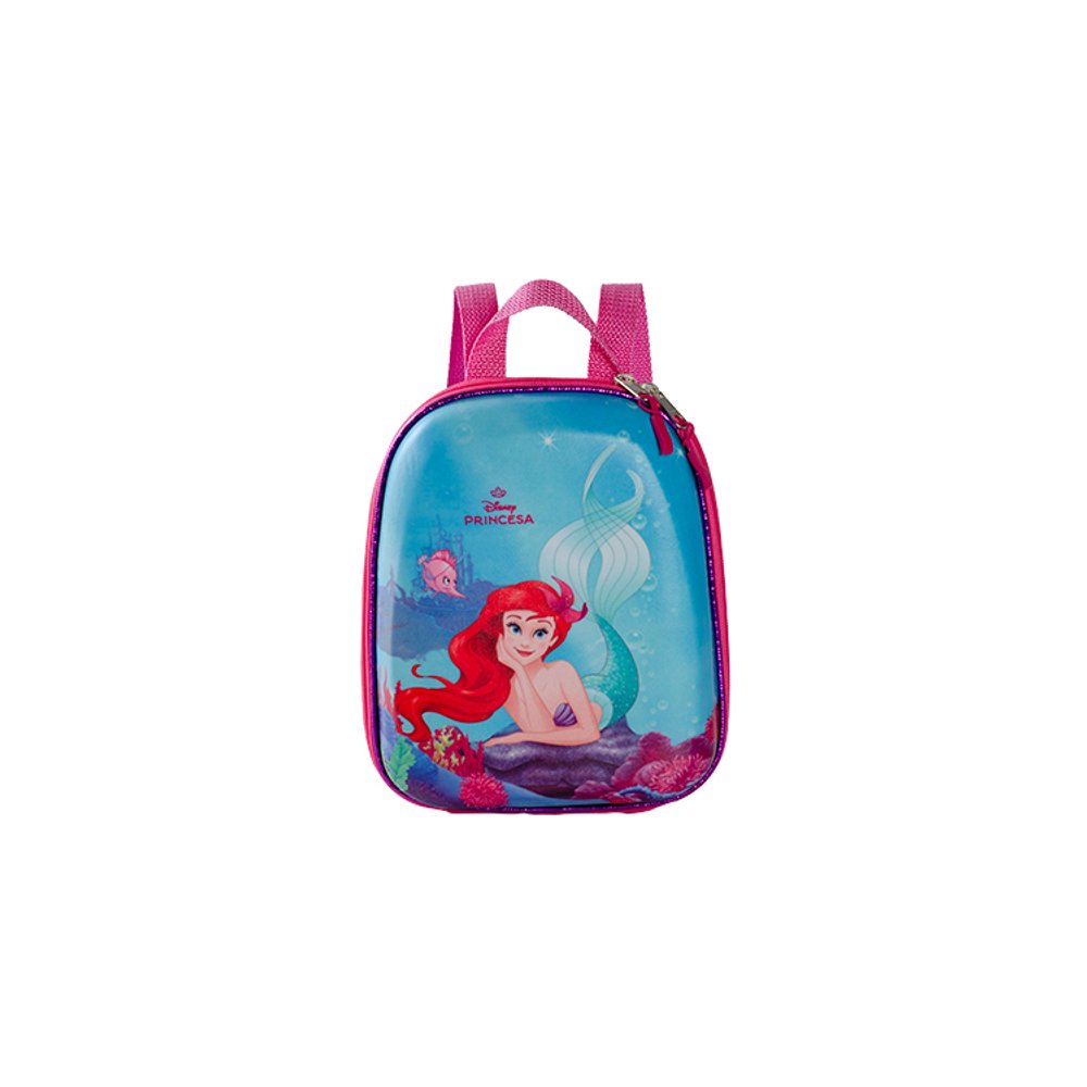 Mochila Infantil Pequena Sereia Ariel Verde Tamanho P