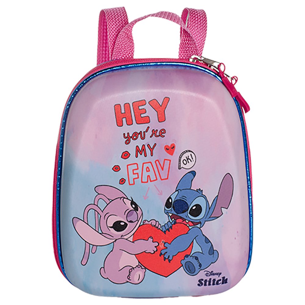 Mochila Infantil Stitch e Angel Rosa Tamanho P — foto 1