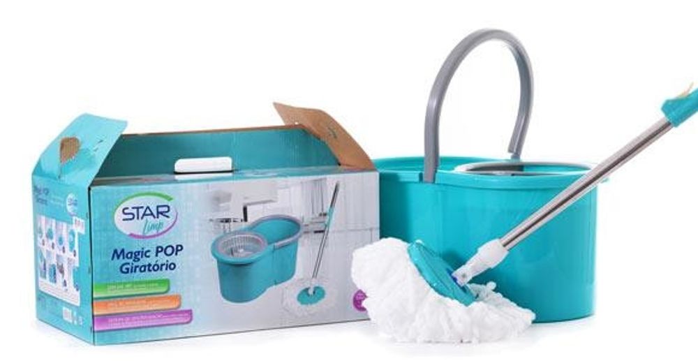 Mop Giratório Wincy com Balde 12L e Refil Microfibra — foto 1