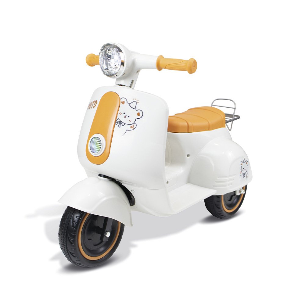Moto Elétrica Infantil Flash Wheels Branca com 2 Rodas, Luz, Som e Acelerador a Partir de 24 Meses — foto 1