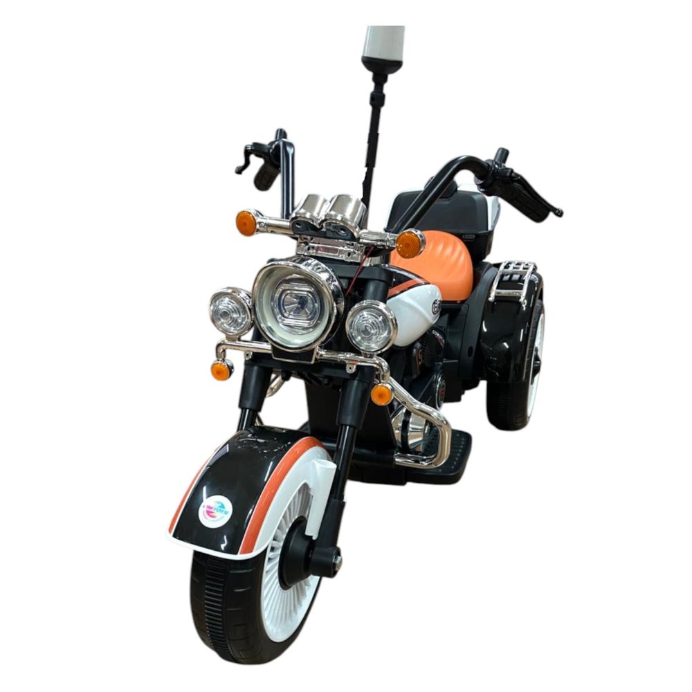 Moto Elétrica Infantil 12V Chopper Sirene Branca — foto 1