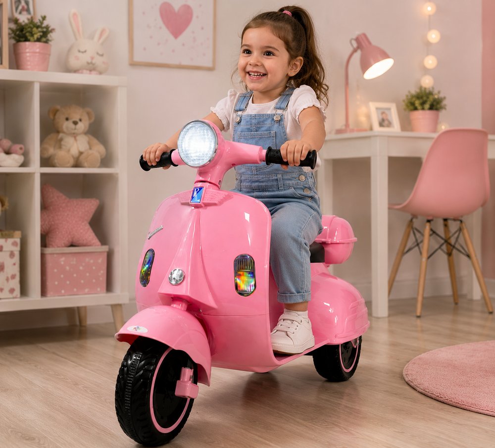 Moto Elétrica Infantil Scooter - Rosa — foto 1