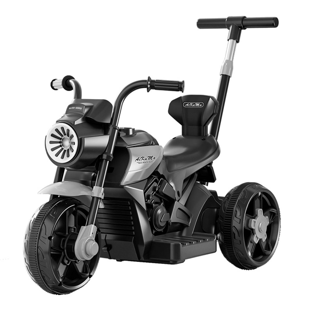 Moto Elétrica Infantil Speed 6v Com Empurrador - Preta — foto 1